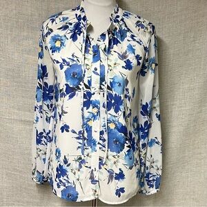 Floral Blue Women's Top